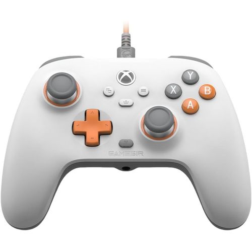 Gothicana By Empt7 Manette Filaire Pour Xbox Series X|S, Xbox One & Windows 10/11, Manette De Jeu Plug And Play Avec Effet Hall, Joysticks/Gchette Hall Trigger, Jack Audio 3,5 Mm, Blanc