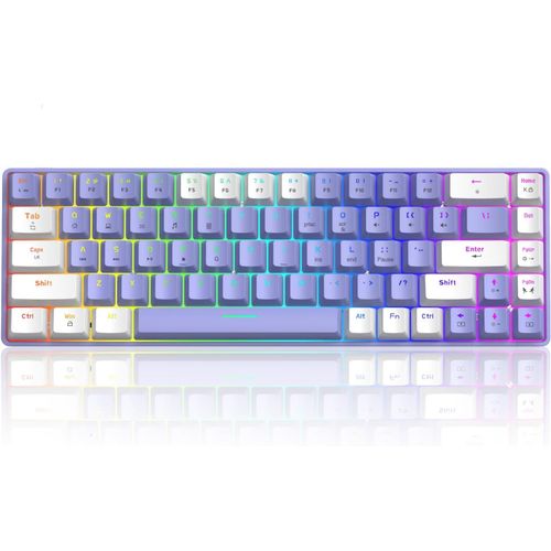 Gothicana By Empt8 Rgb 60% Clavier Mcanique, Clavier De Jeu Filaire Layout Compacte 65%, 18 Led Rvb Chroma Rtroclaires, Qwerty Mini 68 Touches Full Key Anti-Ghosting Pour Ps4, Xbox, Pc, Mac - Blu