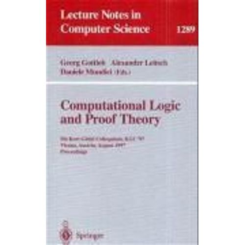 Computational Logic And Proof Theory    Format Broch 