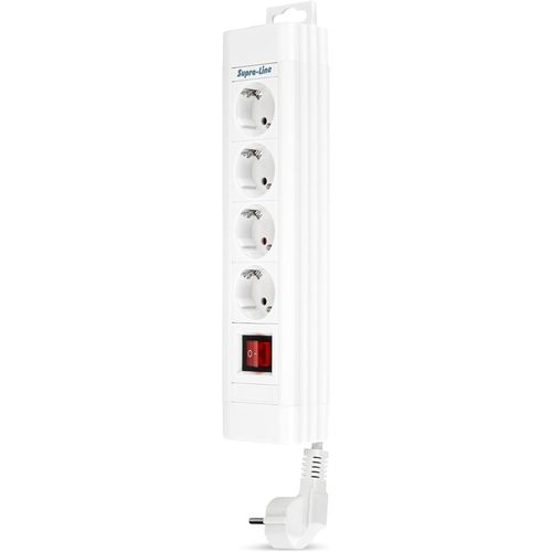 Gouts Et Couleursritter 00144101 Supraline Barre Multiprise Avec 4 Prises Et Interrupteur Blanc 1,9 M