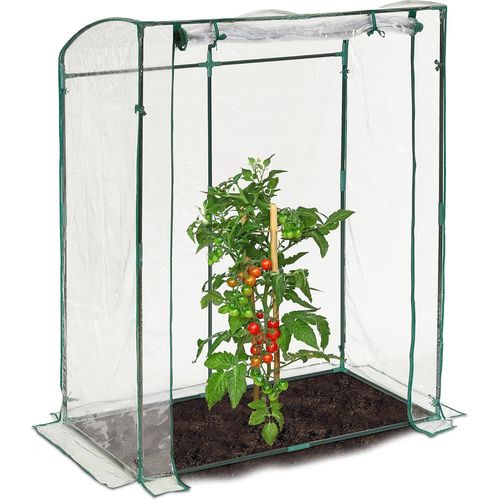 Gouts Et Couleursserre, Bche En Pvc, Hlp : 170 X 130 X 75 Cm, Praticable Avec Porte, Transparent/Vert