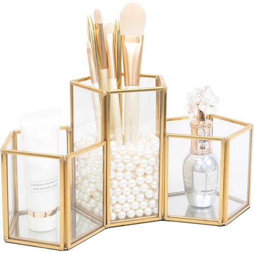Gouts Et Couleurssupport Pour Pinceaux De Maquillage En Verre, Organiseur De Maquillage, Rangement Pour Pinceaux De Maquillage, Organisateur Cosmtique, Organiseur Coiffeuse