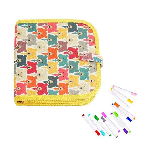 Activité éducative 3-7 Ans Livres Magiques Réutilisables Stylos Eau - 6 Thèmes Animaux + Autocollants Velcro - Jeu Éducatif 3-7 Ans Voyage Sans Désordre