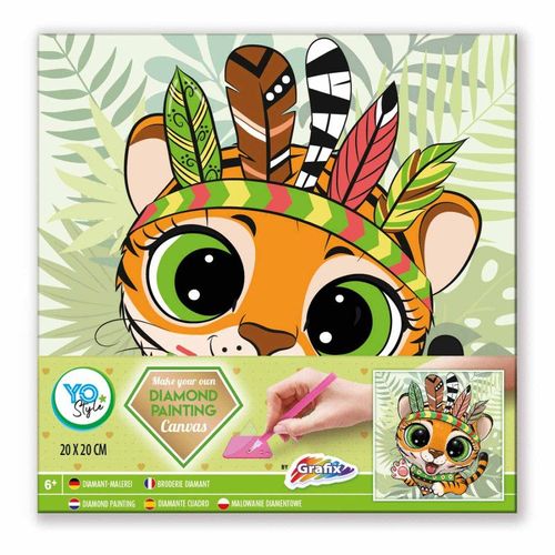 Grafix - Craft Set Diamond Painting Canvas - Tiger 260012
