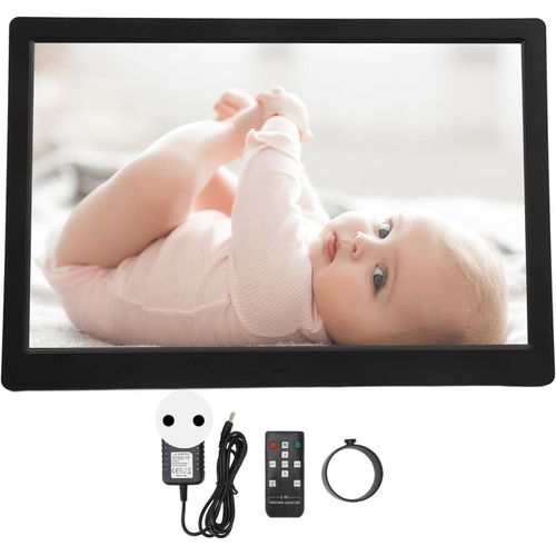 Grand Cadre Photo Numrique Hd 14,1 Pouces, Lecture Vido, Tlcommande, Haut-Parleur Intgr, 100  240V