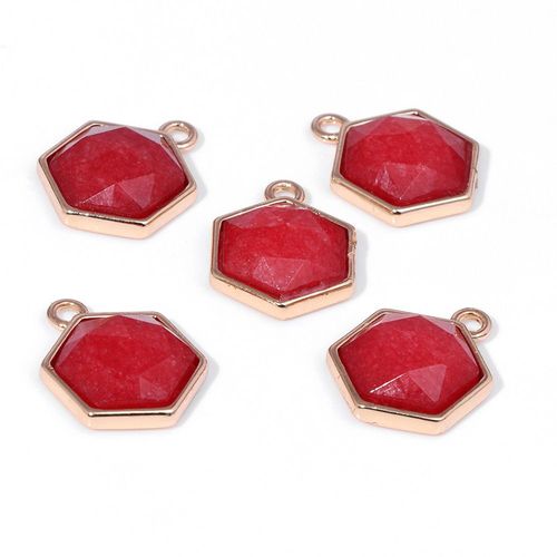 Grand Pendentif Hexagonal Multicolore En Pierre Naturelle Pour Femmes, Amthystes, Calcdoine, Breloque, Colliers Artisanaux Faits  La Main, Fabrication De Bijoux