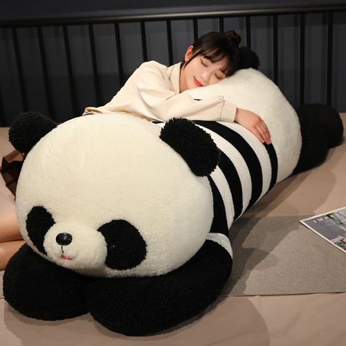 Grand Pull Panda En Peluche Poupe Chat Mignon Grand Oreiller Fille Lit Clin Oreiller Poupe Pull Ray Panda-1,3 M