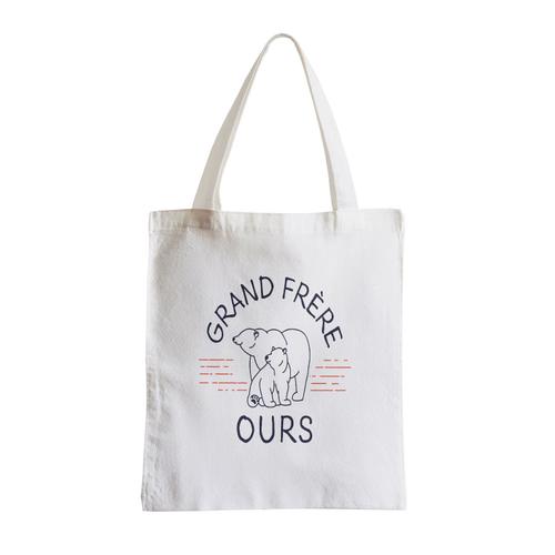 Grand Sac Shopping Plage Etudiant Grand Frre Ours Famille Mignon Animal