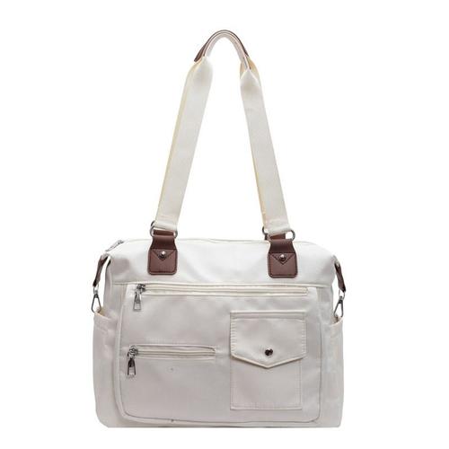 Grande Capacit Femmes Toile Sac Automne Nouveau Une paule Commuter Bag Casual Tote Bag Beige