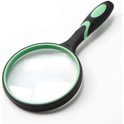 Grande Loupe Incassable De 100 Mm - Lentille Transparente 5x Avec Poigne Ergonomique Pour Une Lecture Facile Et Une Visualisation Dtaille