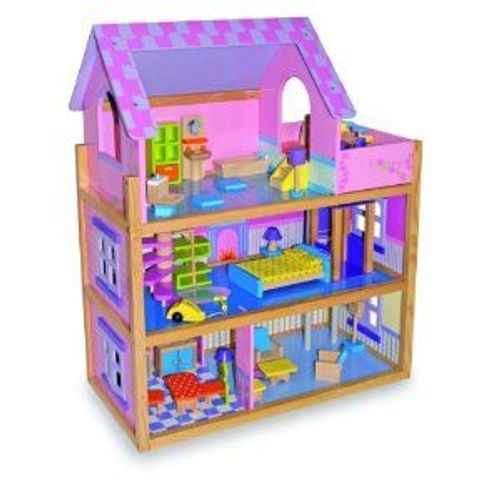 Grande Maison Poupe Meuble En Bois Rose