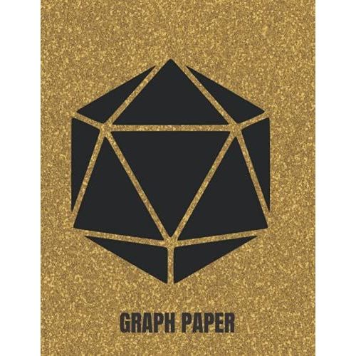 Graph Paper: Graph Paper Notebook| Gold Cover With Design | Notebook For Map Making |Mapping For Board, Video And Role-Playing Games | Quadrille Paper | Coordinate Paper | Squared Paper.   de Tingwell, Lesley  Format Broch 