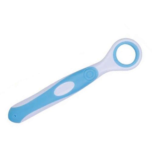 Grattoir De Langue Pour Enfants Brosse  Langue Douce Pour Les Soins Bucco-Dentaires (Bleu)