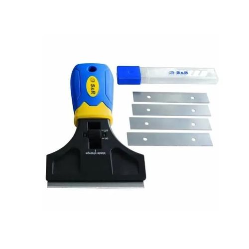Grattoir Vitre Vitroceramique Plaque A Induction - S&r - 147 Mm - 5 Lames De Rechange