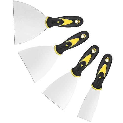 Grattoirs  Papier Peint, 1,5'', 3'', 4'', 5'' De Large, Ensemble De Couteaux  Mastic, Outils De Peinture Pour Couteaux  Mastic En Mtal (Lot De 4)