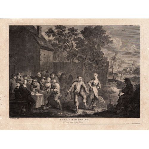 Gravure 18me Teniers 