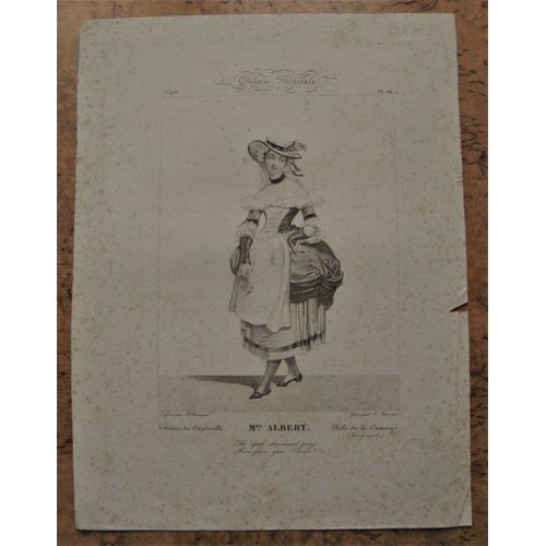 Gravure Ancienne A Rouargue 19 Mlle Albert Comdienne Thtre Du Vaudeville