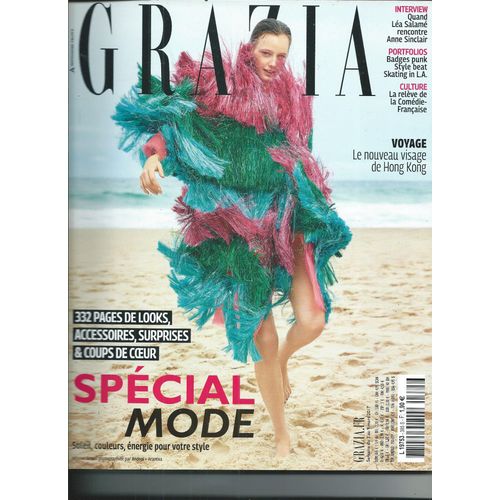 Grazia 03/03/2017 La Salom Rencontre Anne Sinclair, Spcial Mode, Dimitri Chamblas, Anthony Sonigo, Lucy Aharish, Rachida Brakni, Jacqueline Sauvage, Fils De Vnus,Bye Bye Ocan,Rei Kawakubo,Juniore