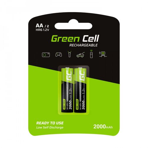 Green Cell Gr06 Pile Domestique Batterie Rechargeable Aa Hybrides Nic
