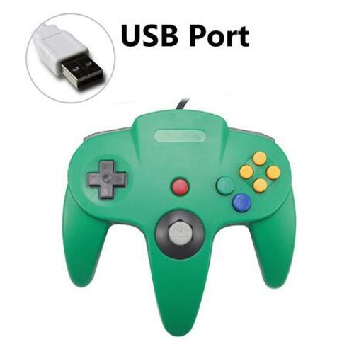 Green Usb - Manette De Jeu Filaire N64, Manette De Jeu, Manette De Jeu Pour Mac Gamecube, Manettes De Jeu Pc, Manette De Jeu, Nouveau