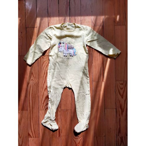 Grenouillre / Pyjama En Coton Jaune Avec Licorne 3 Ans Tbe