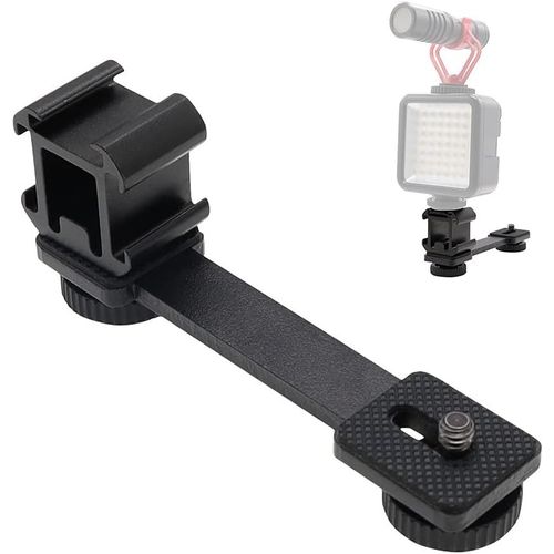 Griffe Support 3 En 1 Microphone, Adaptateur Griffe Camera, Support D'Extension, Adaptateur Montage Griffe Triple, Pour Microphone, Led, Moniteur Pour Dslr, Appareils Photo, Camsc[Gopro969]
