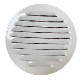 Grille d'aération avec caoutchouc Ø150mm - Acier Blanc - Anti insecte -  Winflex Ventilation