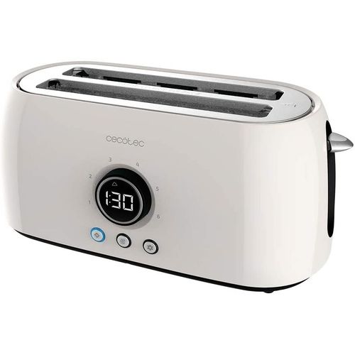 Grille Pain Avec 2 Longues Fentes Et Un cran Numrique 1500w Beige