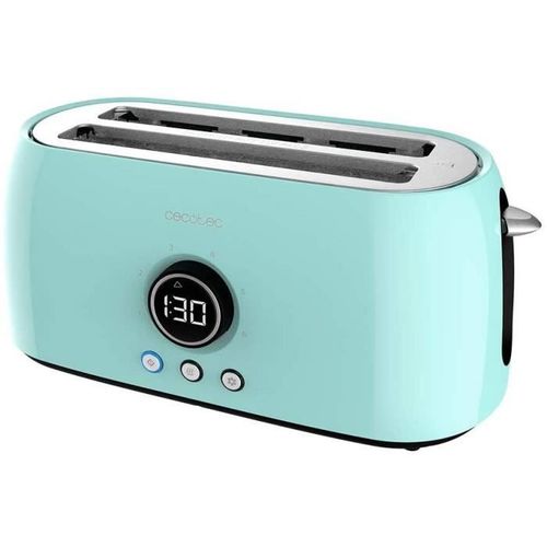 Grille Pain Avec 2 Longues Fentes Et Un cran Numrique 1500w Bleu