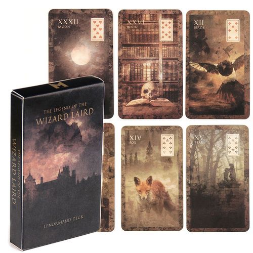 Gris Clair - Jeu De Tarot Laird De La Lgende Du Magicien Pour Oracle, Jeu De Socit Avec Soin De Soi Sacr, Idal Comme Cadeau
