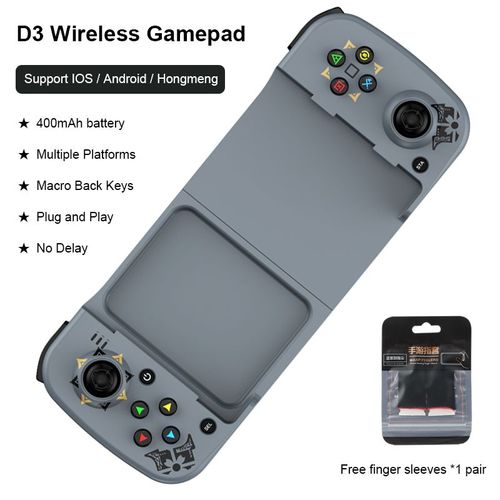 Gris - Contrleur De Jeu Extensible Sans Fil Compatible Bluetooth, Manette De Jeu, Contrle De Jeu, D3, Mobile, Matin, Android, Ios, Pc
