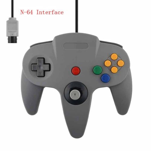 Gris - Manette De Jeu Filaire N64 Pour Console Nintendo 64, Joystick, Commande Dualshock