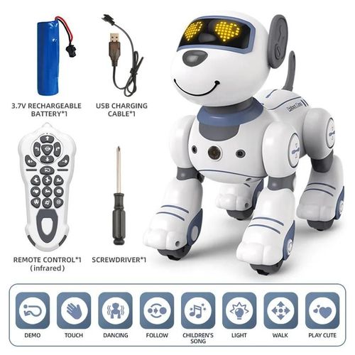 Gris - Robot chien contrle  distance, jouet Vector Robot, programmation intelligente et danse, raconter des histoires, etc. Version anglaise