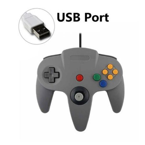 Gris Usb - Manette De Jeu Filaire N64, Manette De Jeu, Manette De Jeu Pour Mac Gamecube, Manettes De Jeu Pc, Manette De Jeu, Nouveau