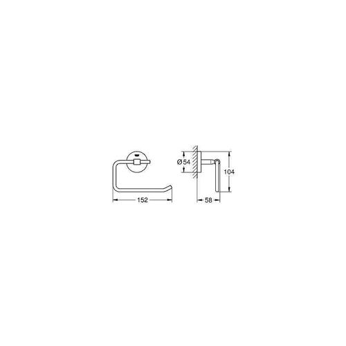 Grohe Baucosmopolitan Porte-Papier Toilette, 40457001