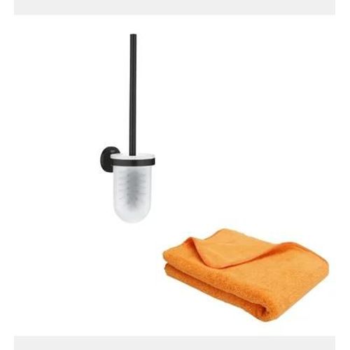 Grohe - Porte Balai Wc Start Noir Mat + Microfibre - Noir