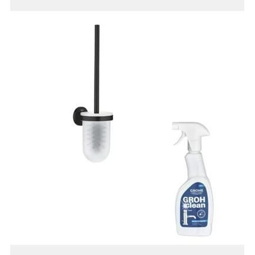 Grohe - Porte Balai Wc Start Noir Mat + Nettoyant Grohclean - Noir