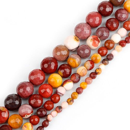 Grosses Perles  Facettes En Pierre Naturelle Mookaite, Jaune D'?uf, 4 6 8 10mm, Adaptes  La Fabrication De Bracelets Et De Colliers Pour La Fabrication De Bijoux