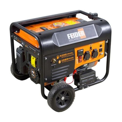 Groupe lectrogne Bi-Carburation Feider Fgh3500 3200w Dmarrage lectrique Et Avec Lanceur Technologie Avr