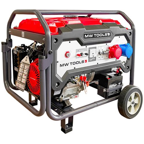 Groupe lectrogne Essence 9 Kw 3x400 V Et 230 V - Dmarrage lectrique Et Rservoir De 25 L Mw Tools Bg85ed