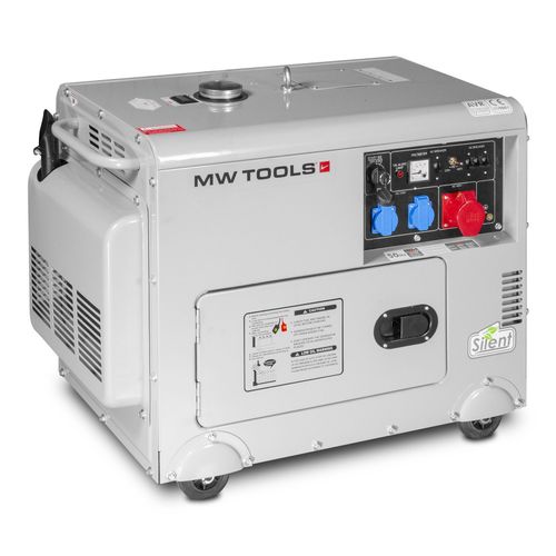 Groupe lectrogne Insonoris Diesel 4,8 Kw 230v+ 6 Kw 400v Mw Tools Dg65e