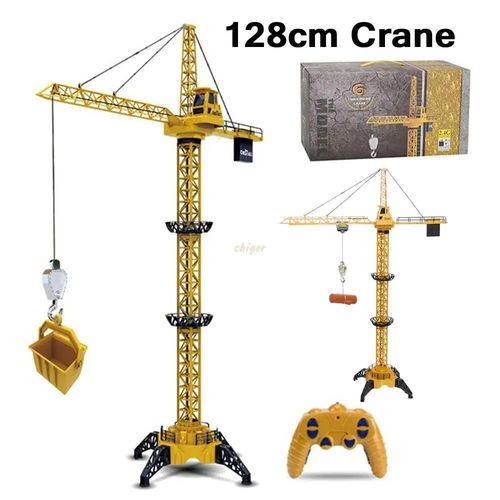 Grue et 2 batteries - Grue de Construction tlcommande 6CH, jouet pour enfants, Version amliore, 128CM, 680 degrs de Rotation, 2.4G, cadeau