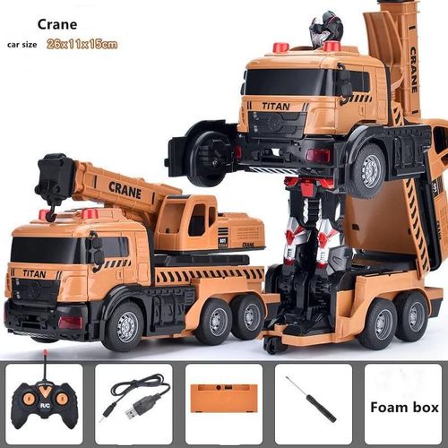 grue - Robot tlcommand pour garon, jouet tlcommand, camion'ingnierie, drive rotative  360 , cadeau idal, nouvelle collection