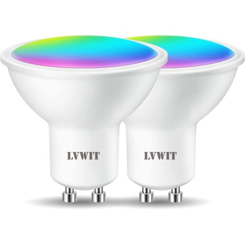 Gu10 Ampoule Connecte Alexa, 4.9w Smart Ampoule Led Avec Wifi 350lm, Compatible Avec Alexa Et Google Assistant,Remplace 35w Ampoule Incandescent, Lot De 2[Amp744348]