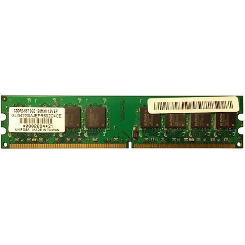 GU342G0AJEPR692C4CE Unifosa 2 Go PC2-6400 DDR2-800 MHz non ECC sans tampon CL5 240 broches DIMM Module de mmoire double rang