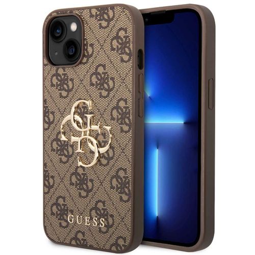 Guess Coque 4g Metal Logo Backcover Iphone 14 Brun