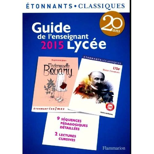 Guide De L'enseignant Lyce 2015 Etonnants Classiques   