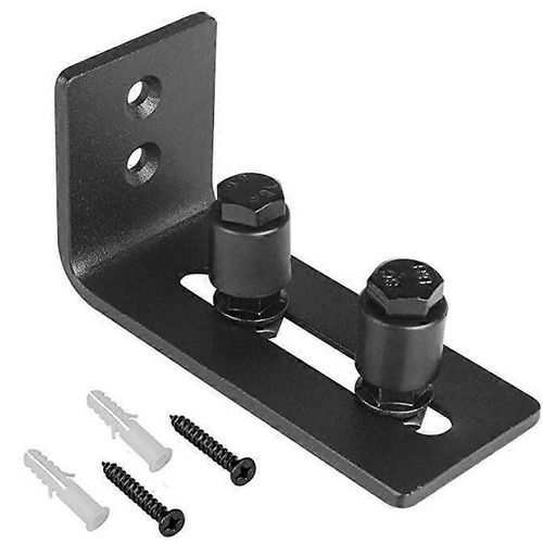 Guide De Porte Coulissante, Rail De Porte De Grange, Support De Plancher Coulissant, Noir, 9,6 X 4 X 4,6 Cm