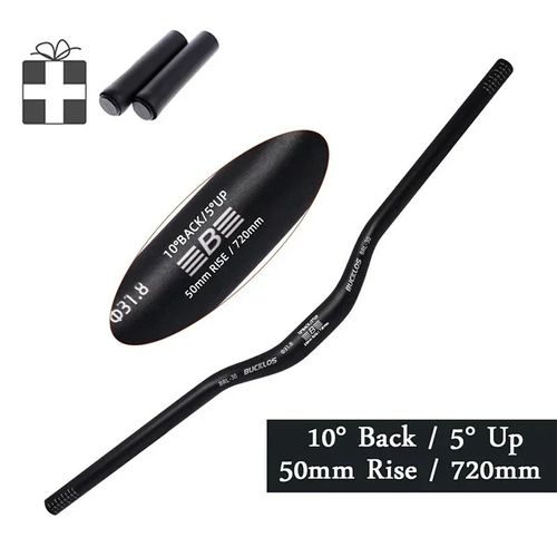 Guidon De Vlo De Montagne 31.8mm 25.4mm,Barre De Levage De Vlo 620/660/720/780mm,Pices De Guidon De Vtt En Alliage D'aluminium - Type 31.8-720-50mm-Black