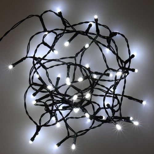 Guirlande 48 Led - Blanc - 8 Fonctions - Timer - Usage Intrieur Et Extrieur - 3.53m Environ - Piles Non Fournies